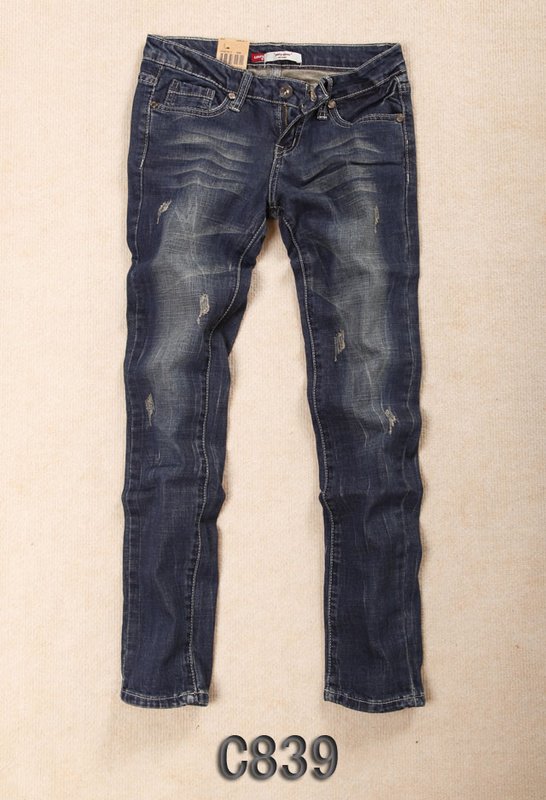 Brand new Jeans women Trousers/Lady Casual lim Pencil Pants/100% Cotton Jeans/Narrow leg elastic pants C839 Free shipping