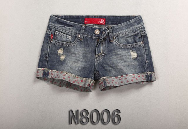 Brand new Lady denim shorts,women's jeans shorts,hot sale ladies' denim short pants size:26-32,free shipping N8006