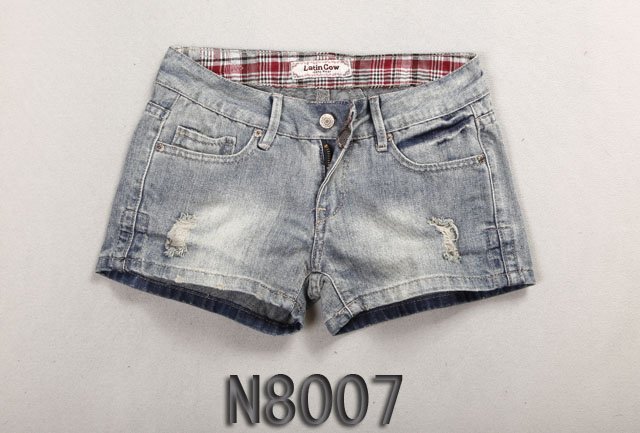 Brand new Lady denim shorts,women's jeans shorts,hot sale ladies' denim short pants size:26-32,free shipping N8007