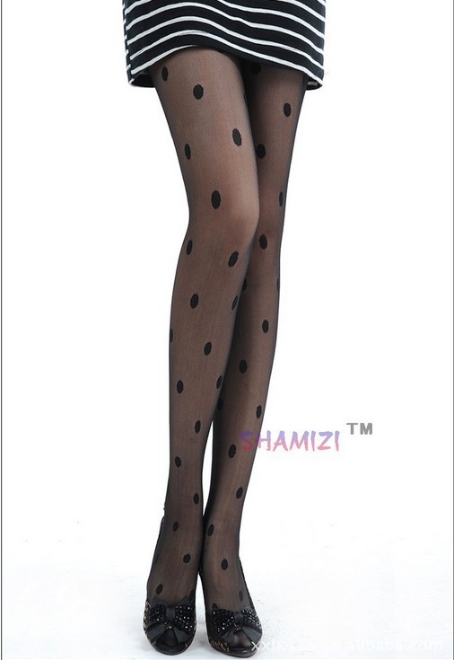 Brand new sexy cute polka dot jacquard hosier tights