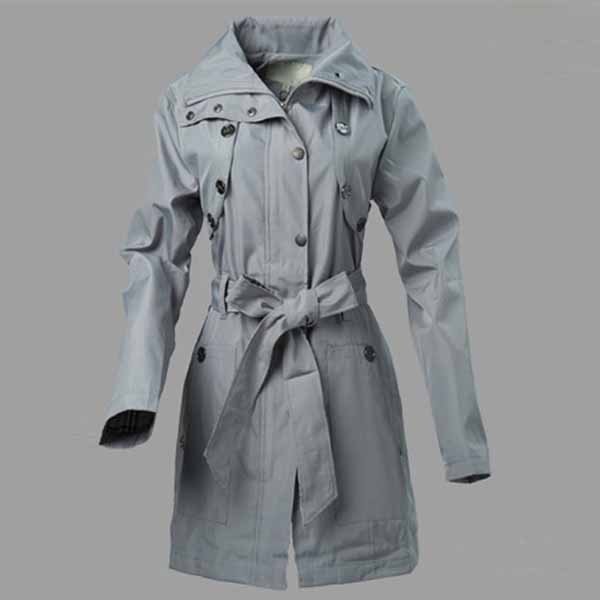 Brand New Womens Long Sleeve Slim-fit Windbreaker Jacket Coat