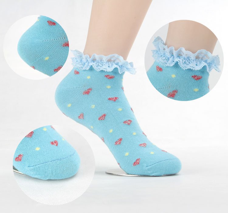 Brand Women Cotton Breathable Sports Ankle Socks With Love-peach Shape Pattern,20 Pair/Lot+Free shipping