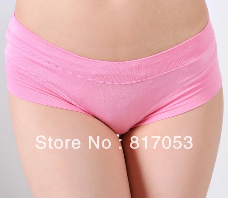 Brand Women's low-waist panties comfortable modal butt-lifting beauty care women's trigonometric panties solid color chromophous