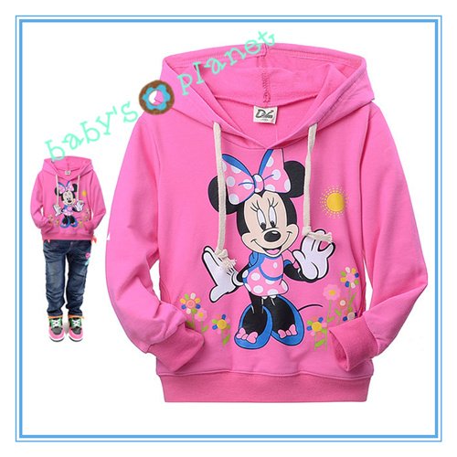 brandnew freeshipping Minnie Mouse children hoody/girl sweatershirt/spring&autumn jacket/coat/children clothing/hooded/6pcs/lot