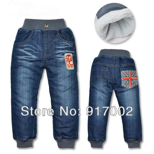 brands thicken Warm cashmere winter baby kids girls children jeans SL1304 5pcs/lot