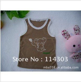 Breathable mesh knitted, cotton, children vest 113