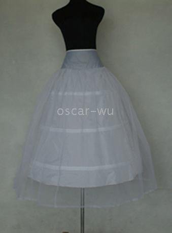 BRIDAL GOWN PETTICOAT SKIRT. 3-Hoop, 1-layer tulle. 8905 Petticoats / WEDDING