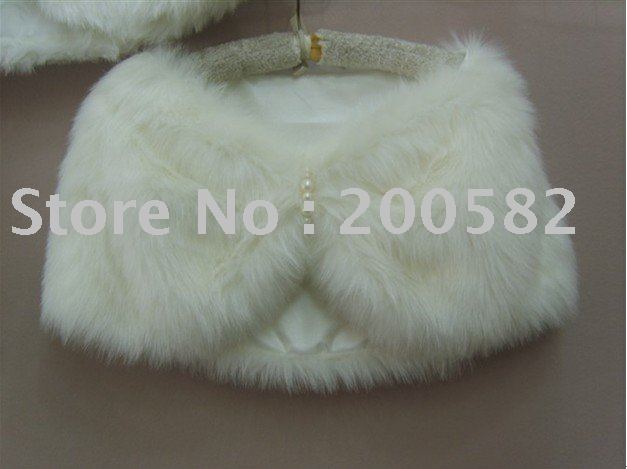 bridal Jacket with pearl botton,fur wedding wrap in wholesale price ,fur Wedding Jackets WJ042