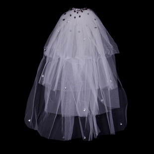 Bridal veil 3 hard yarn formal wedding dress accessories white long veil ts12