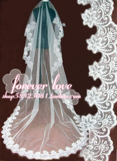Bridal veil 3 meters veil laciness