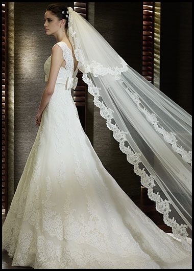 Bridal veil 5 meters elegant aesthetic long veil wedding accessories meters t24