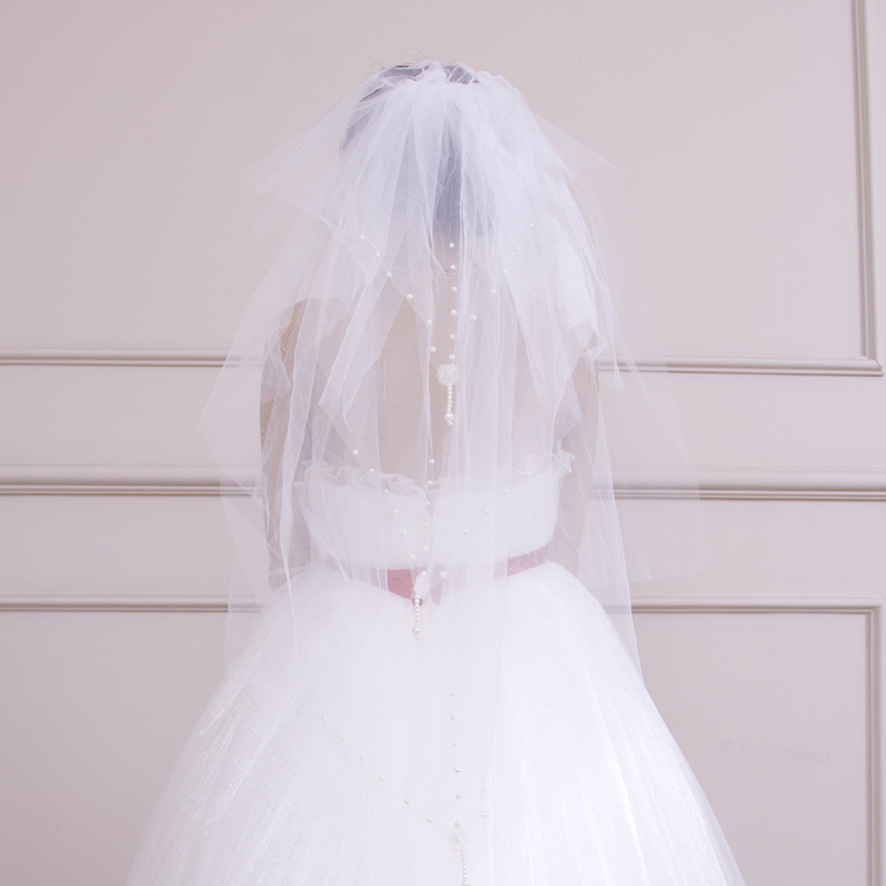 Bridal veil accessories simulated-pearl hair accessory ts06