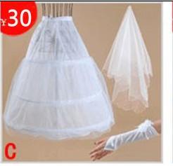 Bridal veil gloves triangle set bridal accessories ps-40