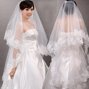 Bridal veil lace decoration 2 meters 60-80cm - 3 meters 100-135cm veil