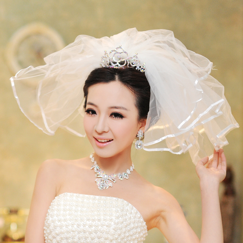 Bridal veil laciness veil wedding dress the wedding veil multi-layer bride hair accessory wedding accessories 10