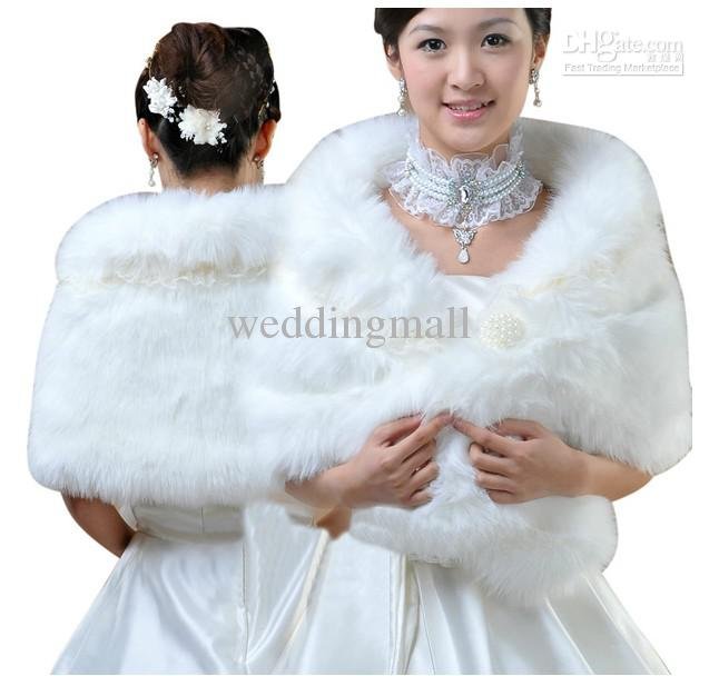 Bridal Wedding Dress Shawls Bridal Faux Fur Wrap Shawls