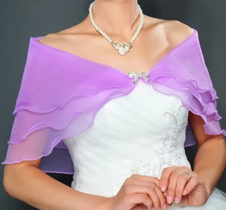 Bridal Wedding Shawl Party Dress Organza/Seersucker Wrap Shrug Bolero Short Coat