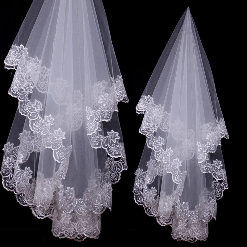 Bridal wedding veil wedding veil lace meters white veil