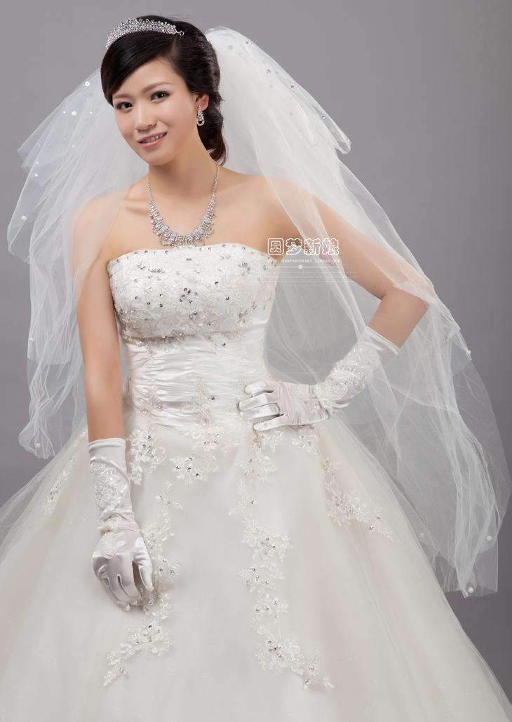 Bride bridal veil multi-layer long design t-178