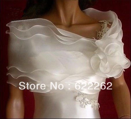 bride shawl wedding bridal wraps women dress lace shawl flower white color free ship