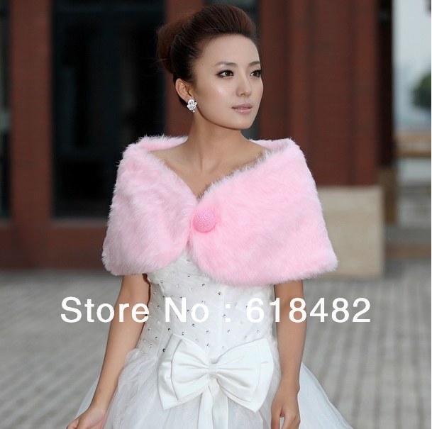 Bride wedding dress, hair shawls/Pink fur shawl/Wedding shawls/High-grade wool shawls Free shipping