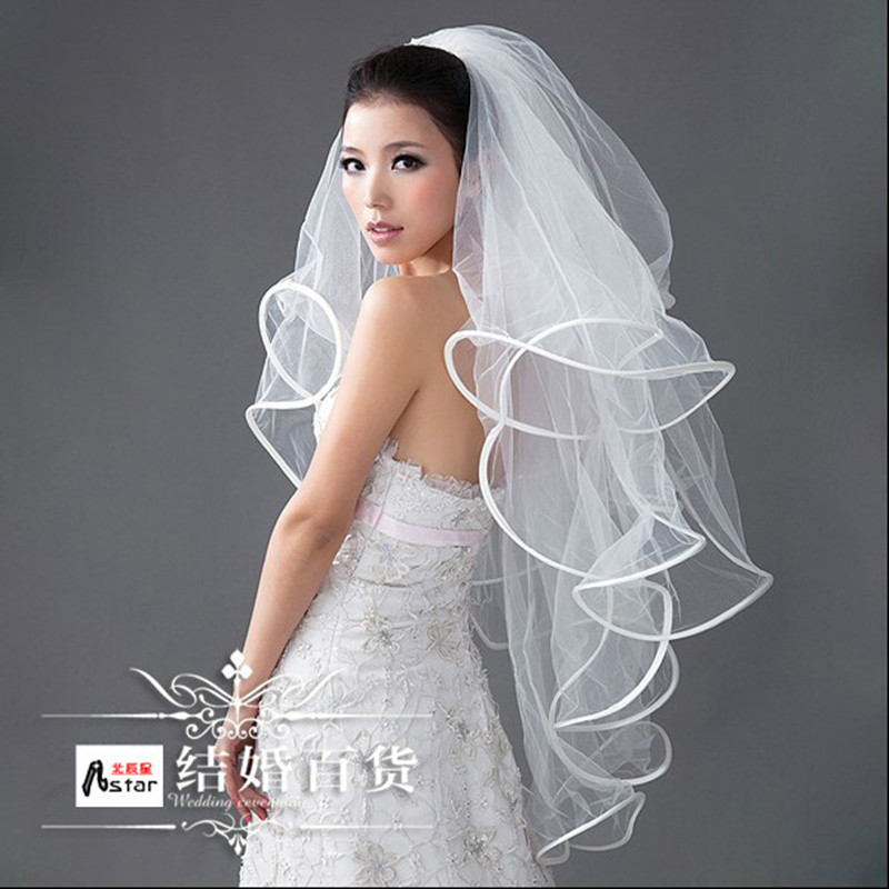 Bride wedding hair accessory veil quality fish type bone yarn