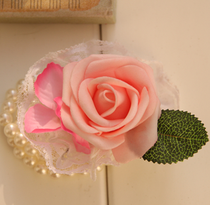 Bride wrist length flower rose festive supplies belt pearl bracelet