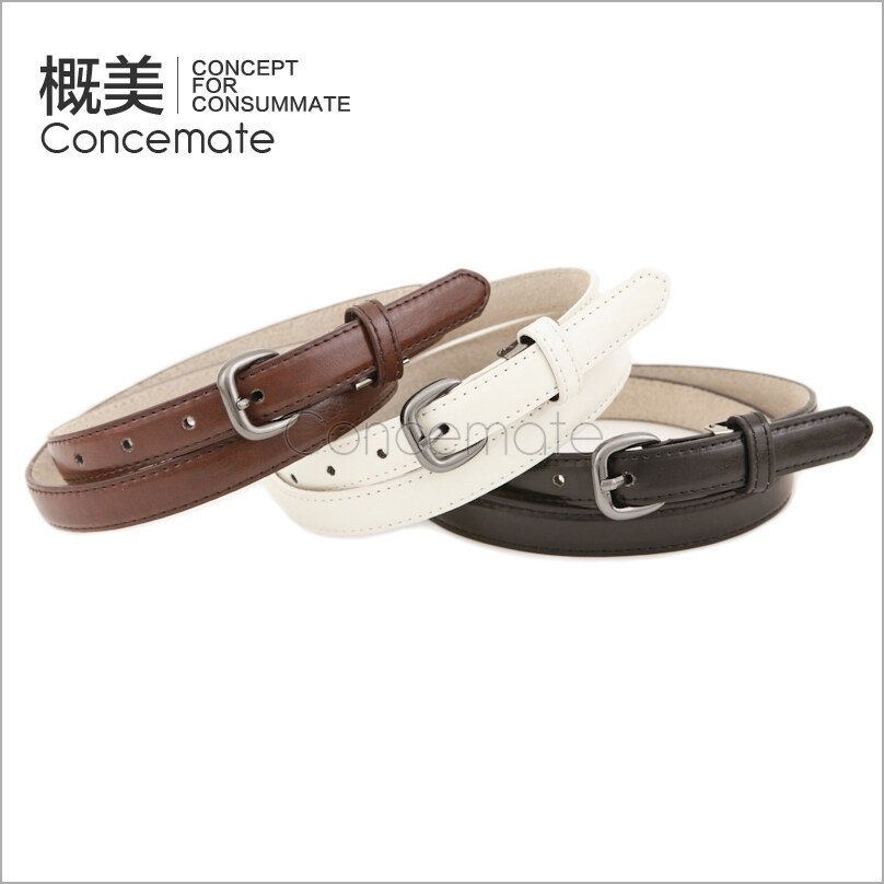 Brief all-match OL outfit fashion thin belt women's genuine leather strap female c005