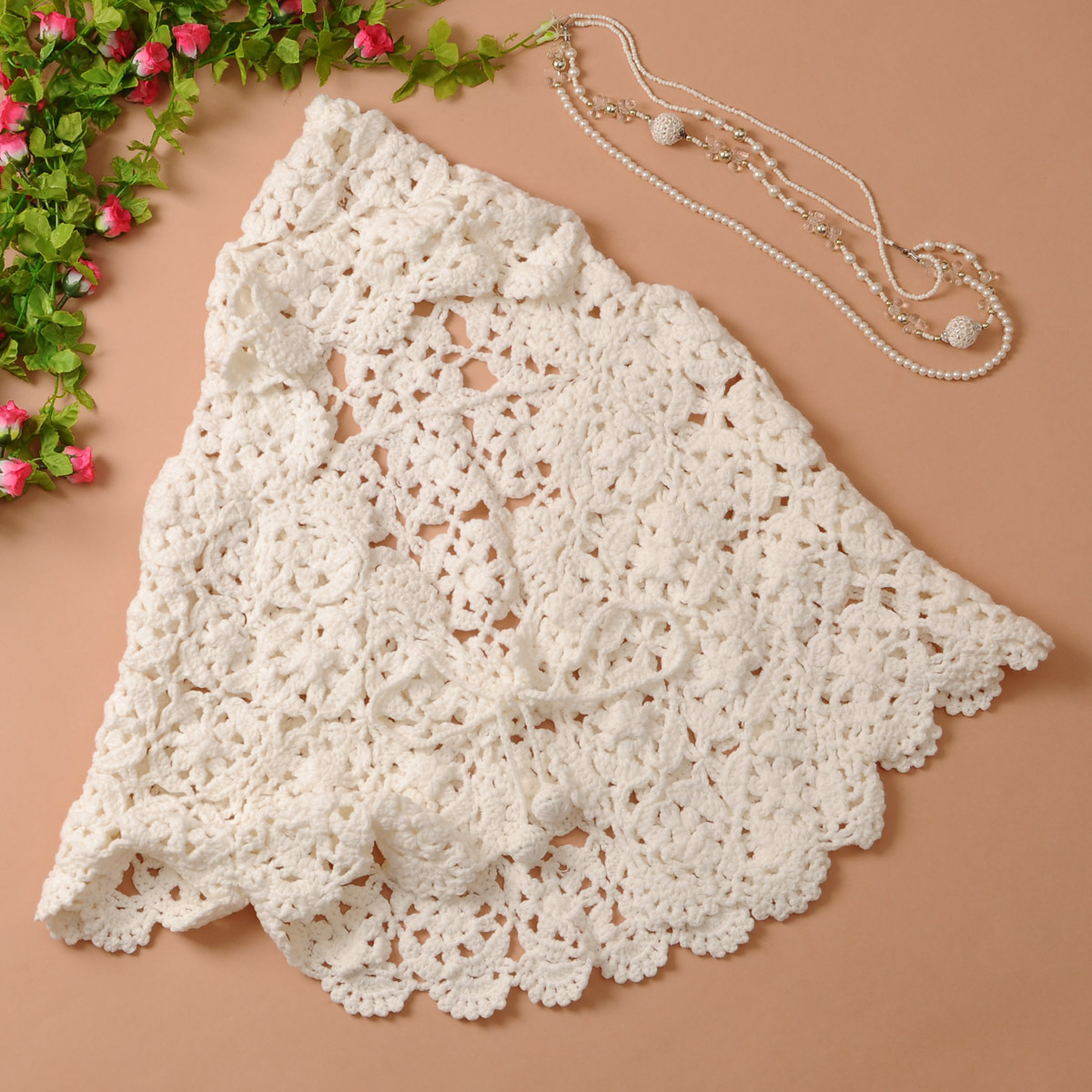 British style 2012 women's hollow loose hooded crochet cardigan cloak short jacket 956