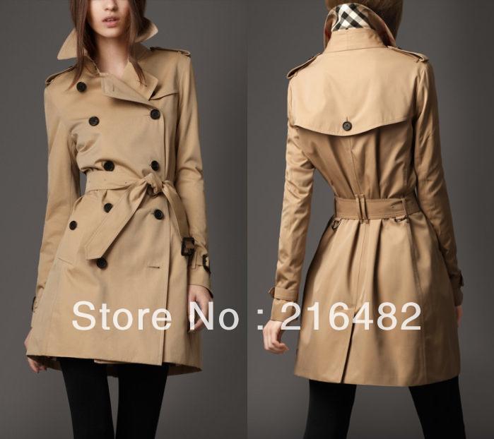 British style double breasted slim windbreaker coat jacket, long coat jacket for lady/ladies clothes,fasion overcoat