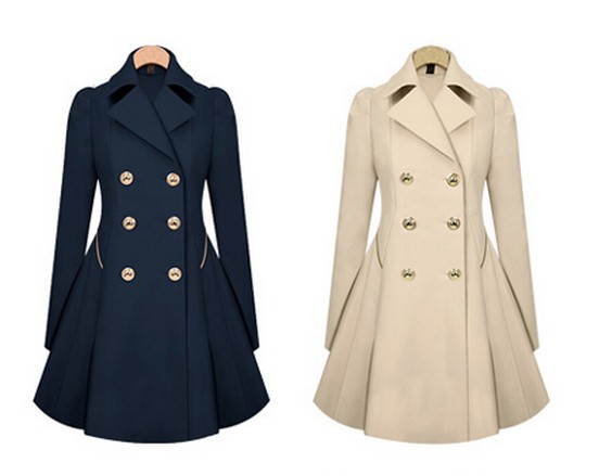 British style double breasted slim windbreaker coat jacket, long coat jacket for lady/ladies clothes,fasion overcoat