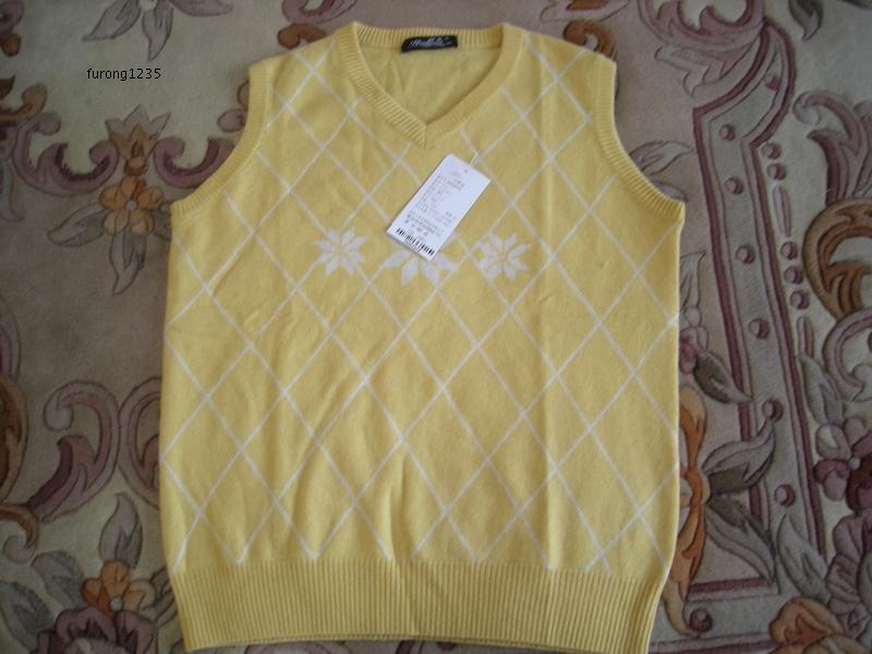 British style vest style cashmere sweater