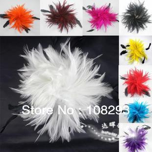 Built-in soft iron wire, straightened, bend freely adjustable size wedding gifts hair accessory plume Flower