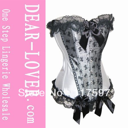 Burlesque Bows Strapless Corset with G-string LC5095-1+ Cheaper price + Free Shipping Cost + Fast Delivery