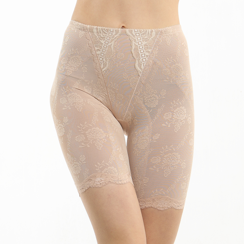 Butt-lifting fashion decorative pattern pants legs knee-length pants high waist gauze body shaping pants