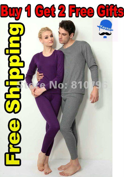 Buy 1 Get 2 Free Gifts,A Set Womens Winter Intimate Warm Shirts Pants Thickening Long Johns Thermals Top Underwear Free Shipping