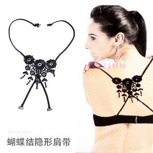 Bwholesale free shipping 50pcs/lot Ladies fashion Butterfly Sexy Style ADJUSTABLE BRA BELT SHOULDER STRAP multi color available