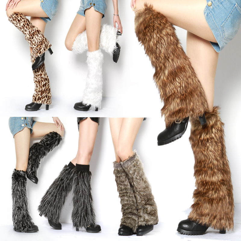 By8 fur shoes cover leg cover long design ankle sock short design fur boots set ankle sock fur booties