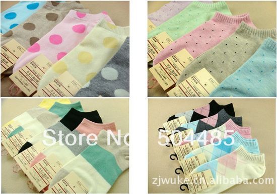 [C-343] Wholesale Woman Cotton Sport Ankle Socks OK For US Free Shipping