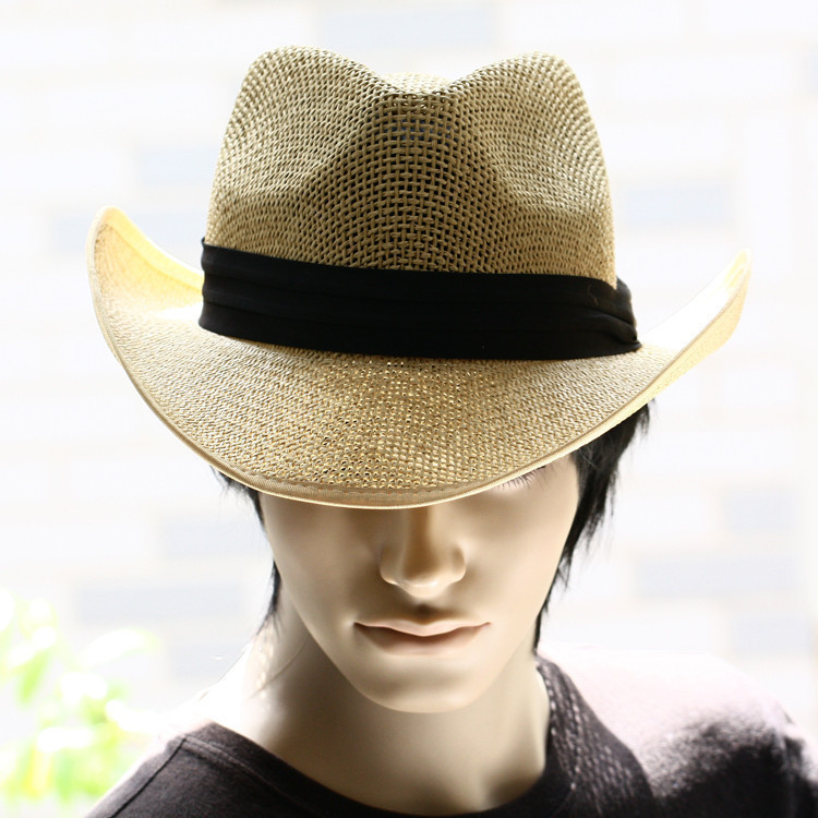 C&s brief straw braid small fedoras cap cowboy hat general h366