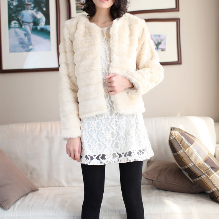 C-u1923 2012 women's solid color thickening fur cape outerwear 10 - 18