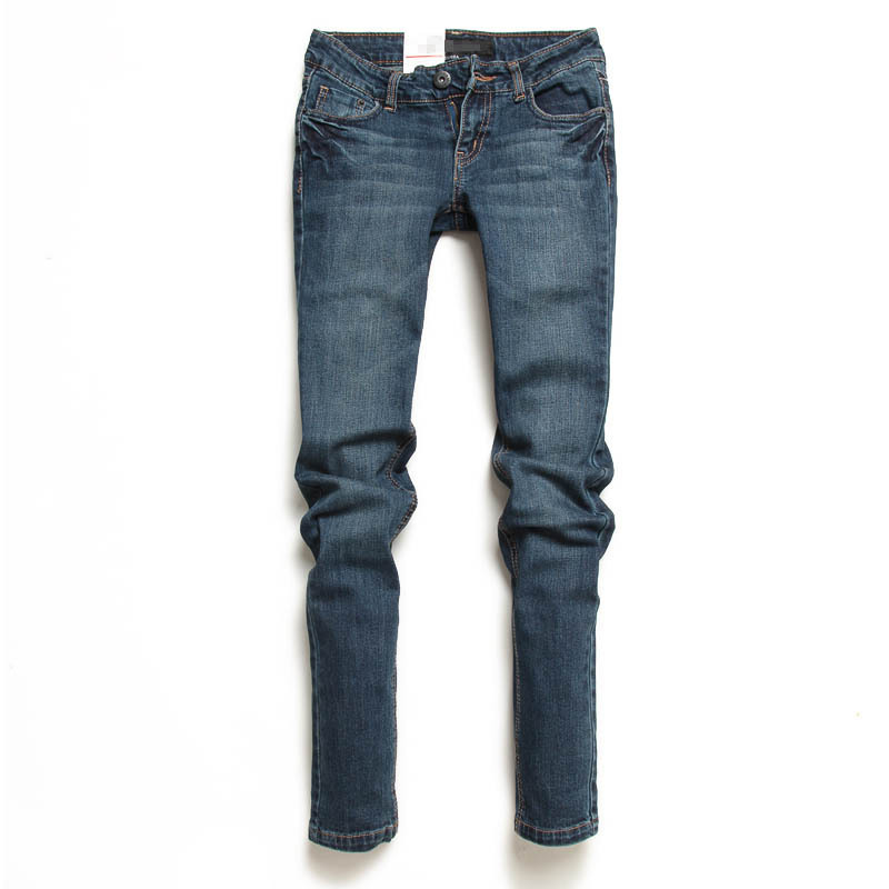 C114-517 female 2011 autumn cat scratches mid waist jeans skinny pants pencil pants