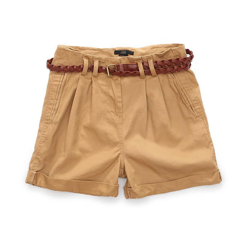 C215-596 female 2012 AMIO 2012 summer women's fashion high waist solid color slim casual shorts