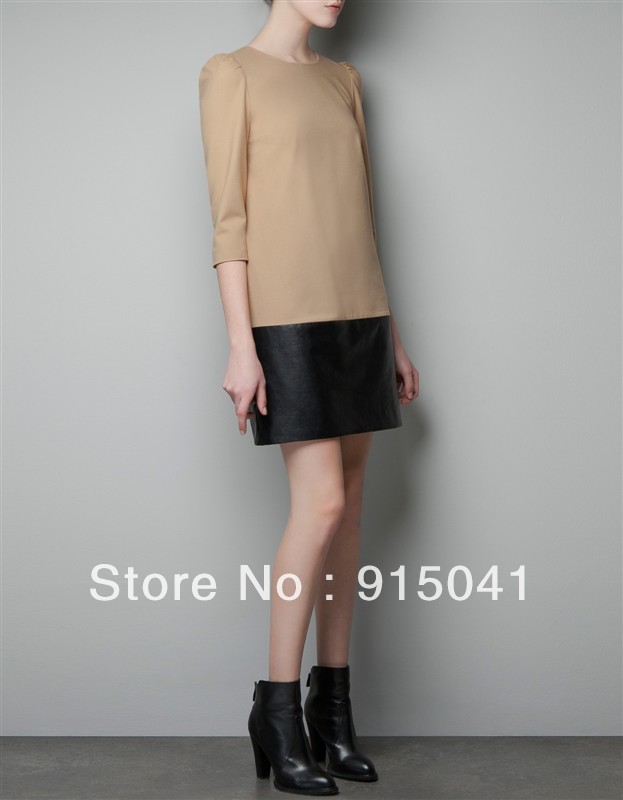 C40-14-097 in Europe and America the new sleeve the hem stitching pu leather case head dress