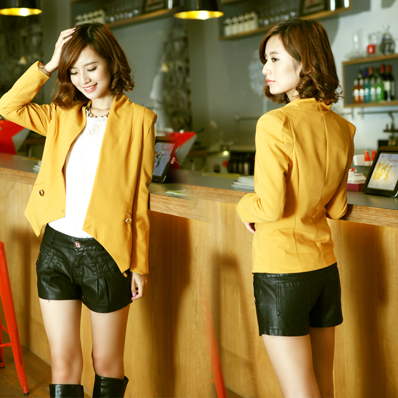 Cabbage price of 2012 autumn new arrival women's casual small suit jacket slim short jacket