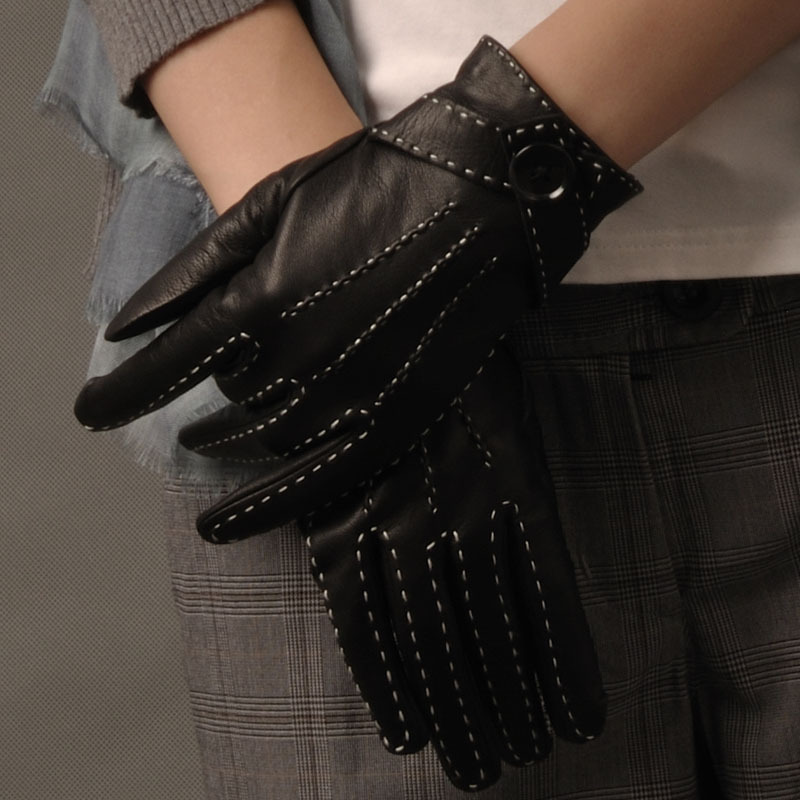 "cady-s" 2012 winter women's sheepskin genuine leather thermal gloves full finger gloves l12fd257