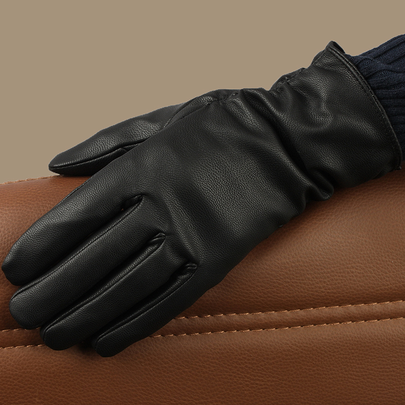 "cady-s" Women's gloves fashion autumn and winter leather women's winter long design
