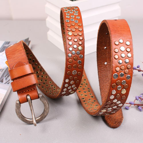 Camel fashion genuine leather thin belt wide belt personality casual brown women's cowhide strap y690