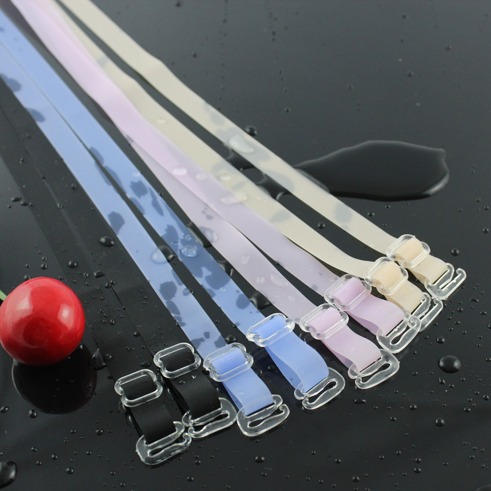Candy color a piece invisible transparent shoulder strap silica gel the disassemblability seamless 9 shoulder strap