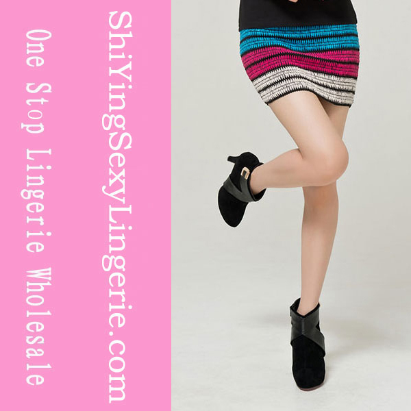 Candy Color Elastic Striped Knit Package Hip Skirt Cheap price Free Shipping Fast Delivery LC71031